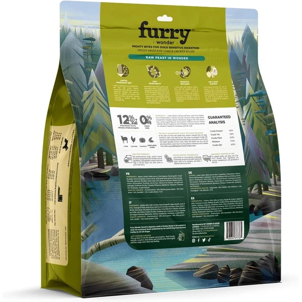 FURRY WONDER Freeze Dried Dog Food, Turkey & Chicken, 16 Oz, Grain-Free, High Protein, Complete Meal Or Topper, Immune Boost, USA Made