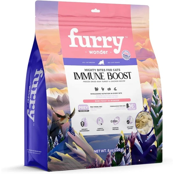 Freeze Dried Raw Cat Food Grain Free Mighty Bites For Cats 16oz High Protein Cat Food